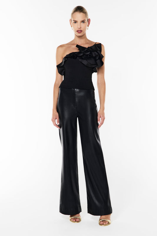 Image of a model wearing Tops. Productname: Artful Bouquet Bustier in Black colour by brand - Manning Cartell