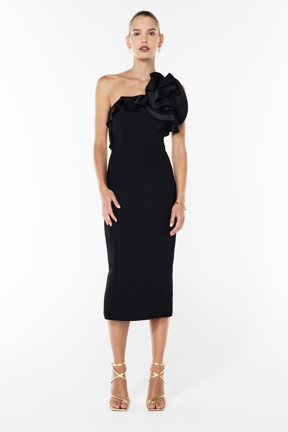 Artful Bouquet Dress (Black)