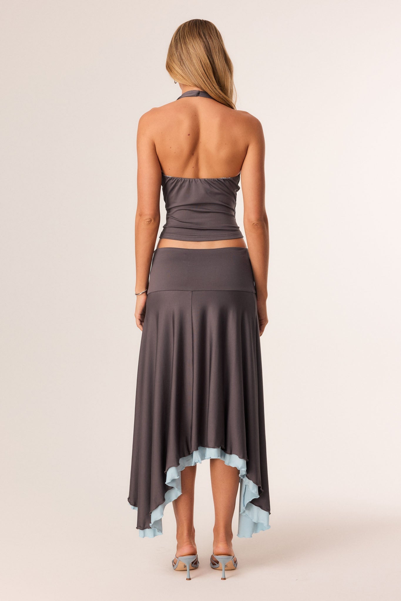 SNDYS MADISON MIDI SKIRT (Charcoal)