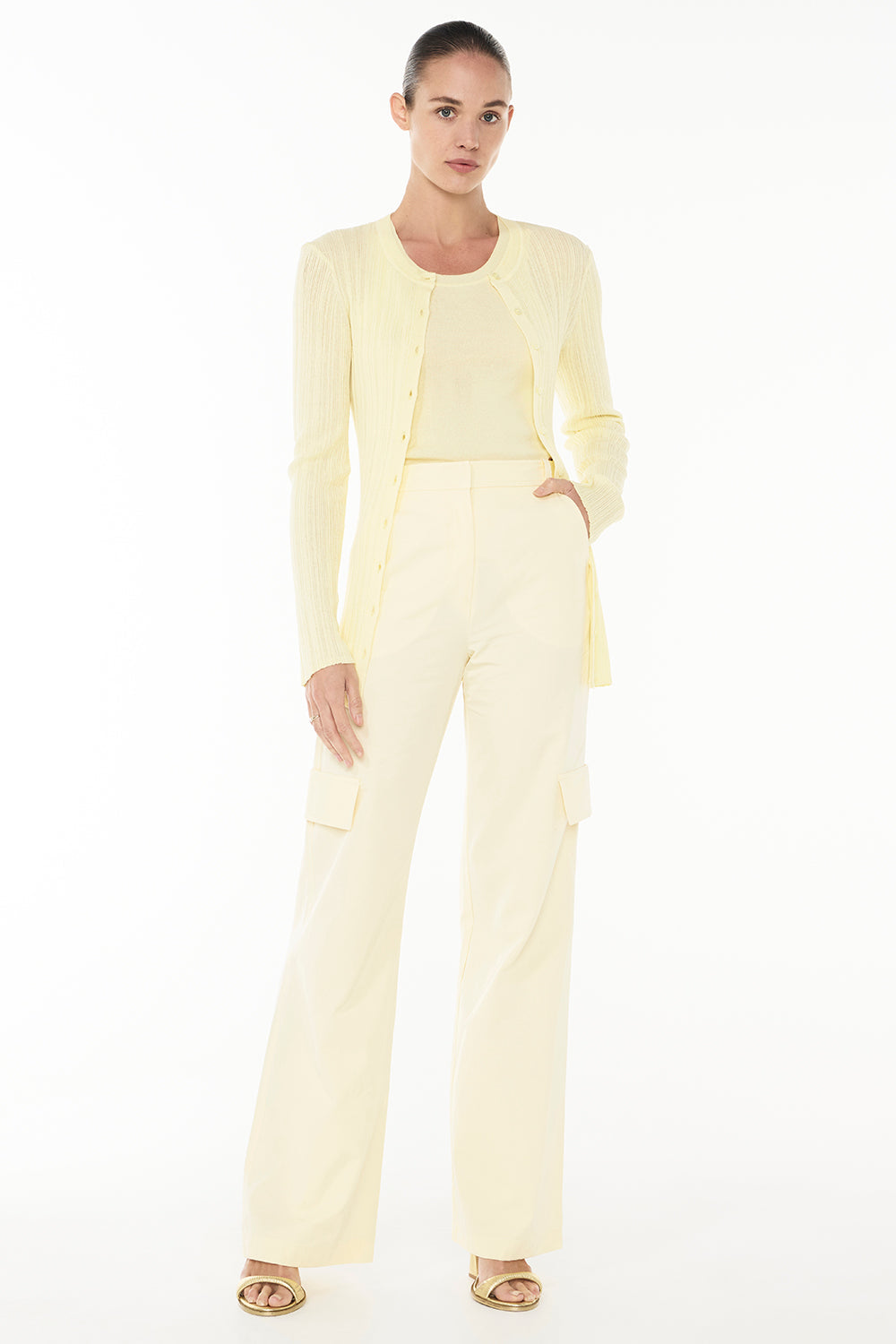 Day Glow Cardigan (Pale Yellow)