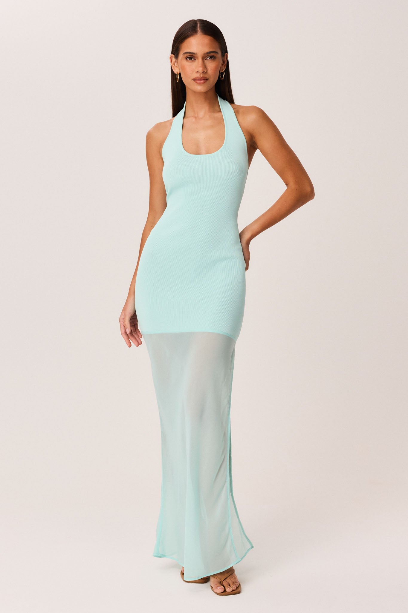 Image of Dresses. Productname: SNDYS SOMMER MAXI DRESS in Aqua colour by brand - SNDYS