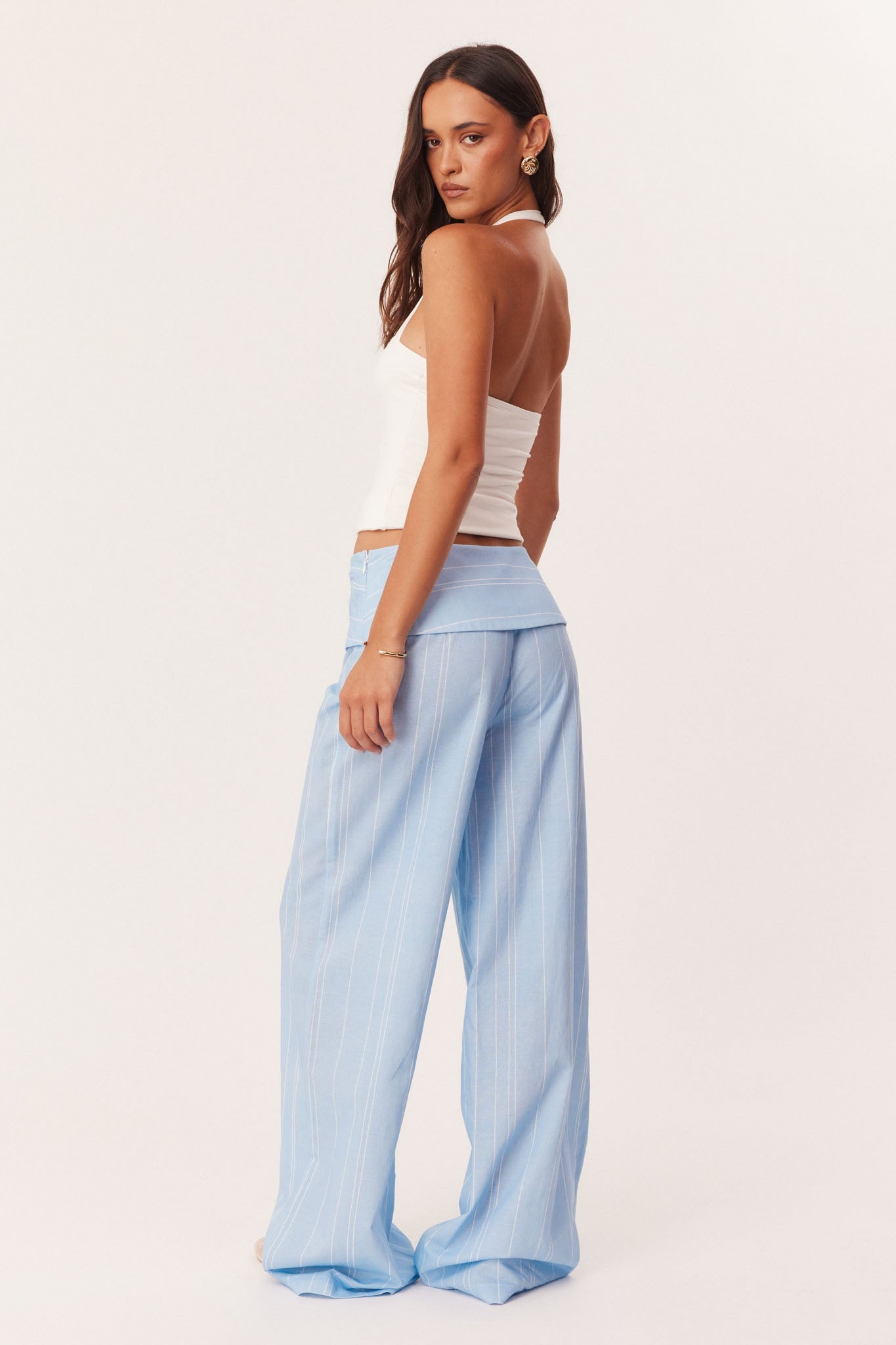 SNDYS EDIE PANTS (Blue Pinstripe)