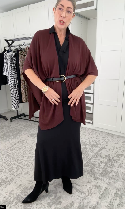 Lou Lou Supreme Cashmere/Bamboo Travel Wrap (Burgundy)