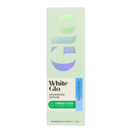Image of Teeth Whiteners. Product name - Advanced Whitening Serum Refill Gel 75ml in colour by brand - White Glo