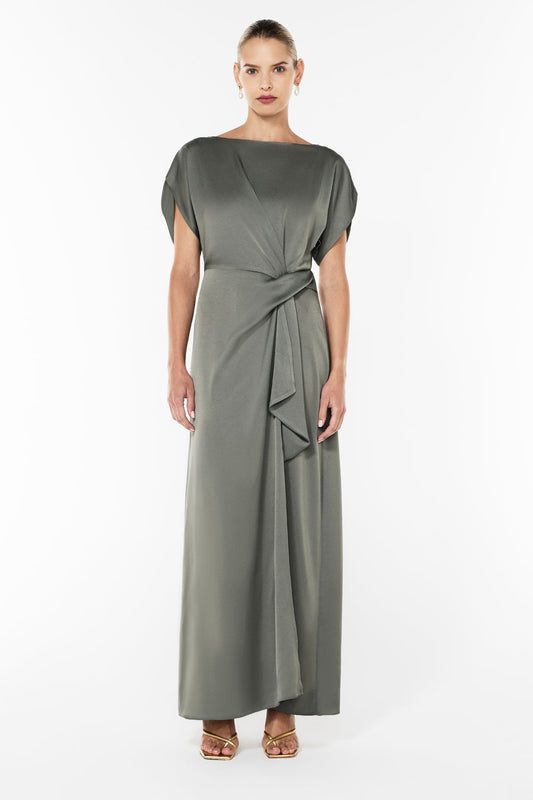 Image of Dresses. Productname: Venus Rises Dress in DARK SAGE colour by brand - Manning Cartell