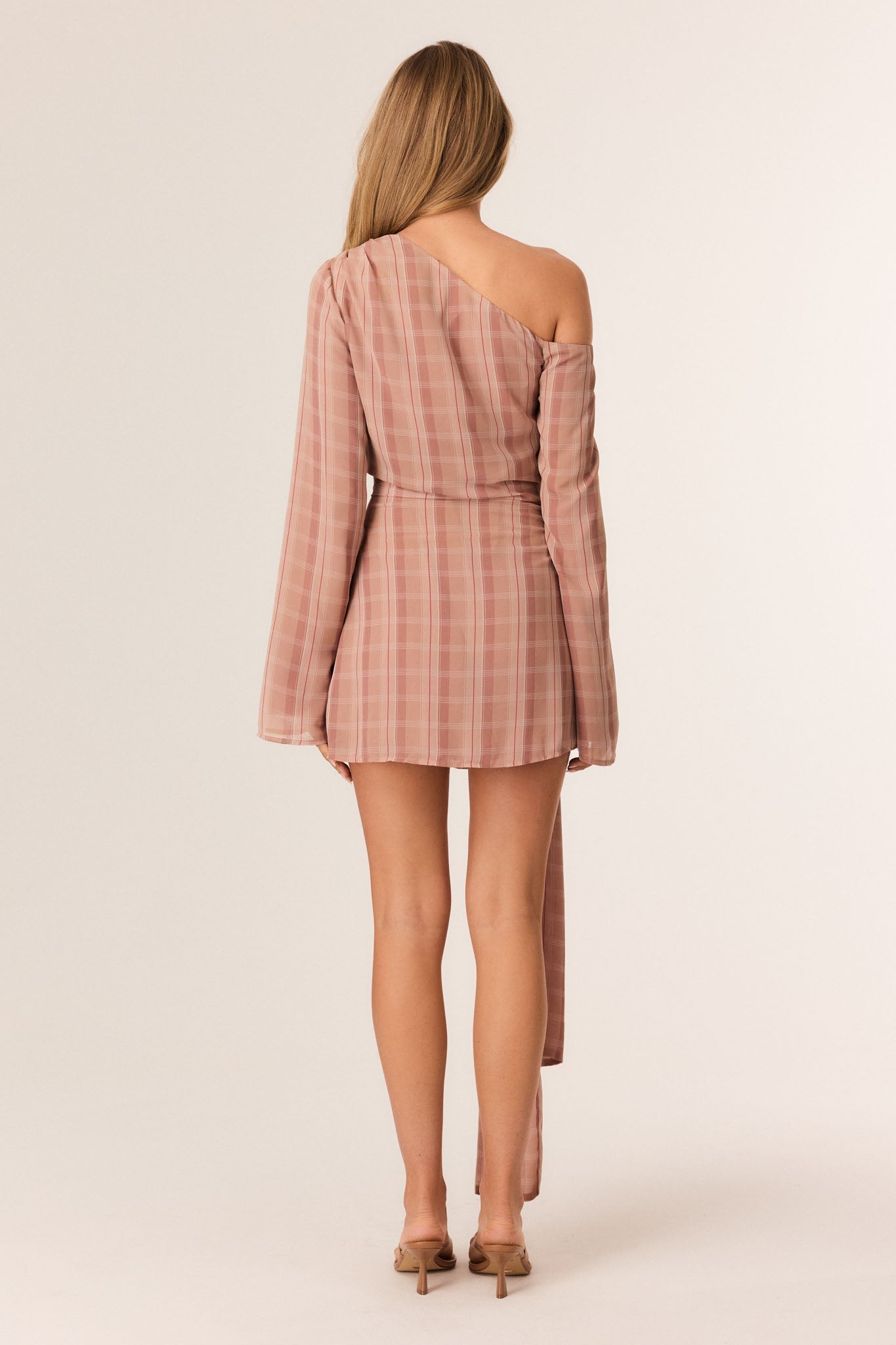 SNDYS TAI MINI DRESS (Mocha Plaid)