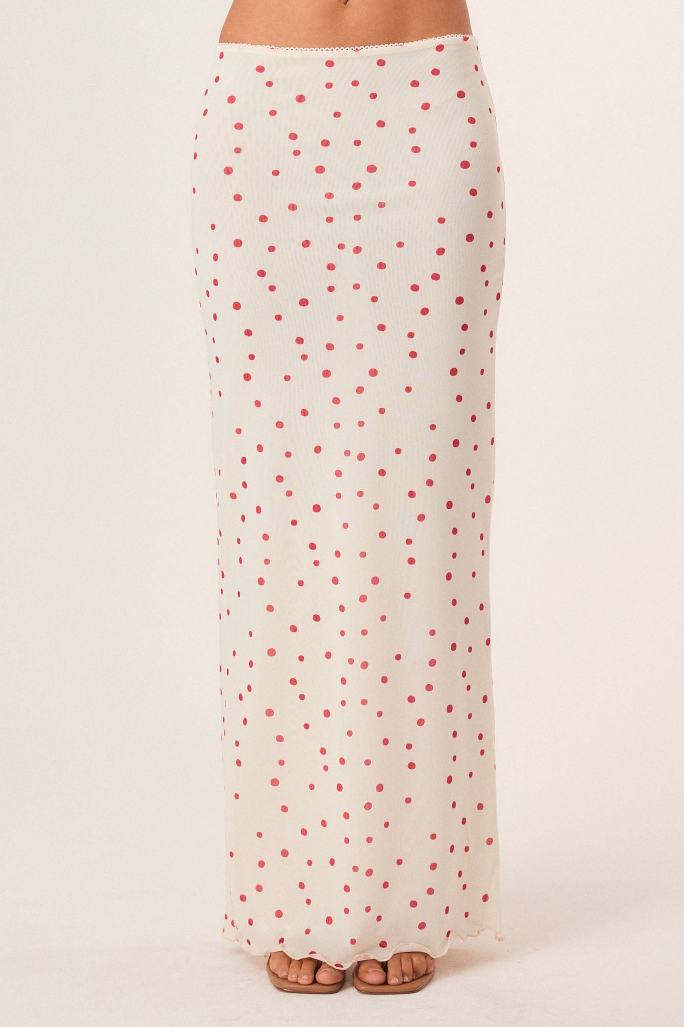 SNDYS SAVANNAH MAXI SKIRT (Vanilla Polka Dot)