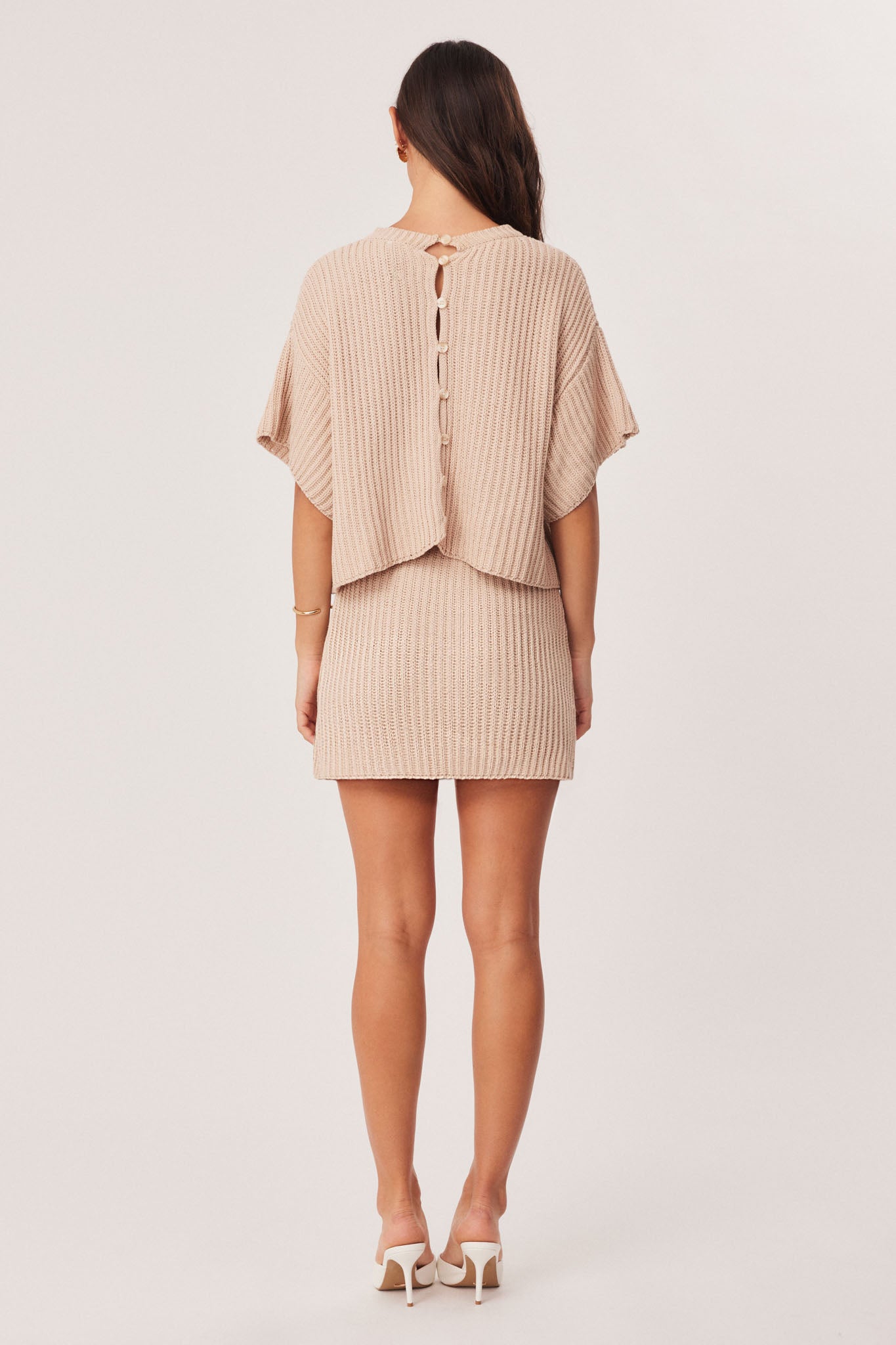 SNDYS TINSLEY MINI SKIRT (Taupe)