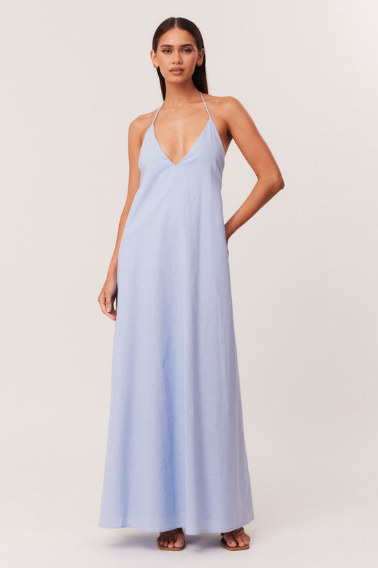 Image of Dresses. Productname: SNDYS STACY MAXI DRESS in Aura Blue colour by brand - SNDYS