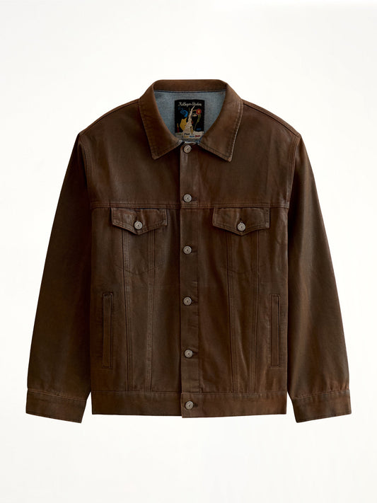 KID SUPER Mud Wash Denim Jacket (Brown)
