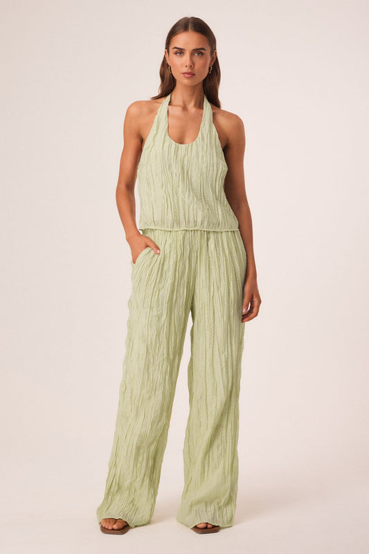SNDYS BRANDI CRINKLE TOP (Matcha)