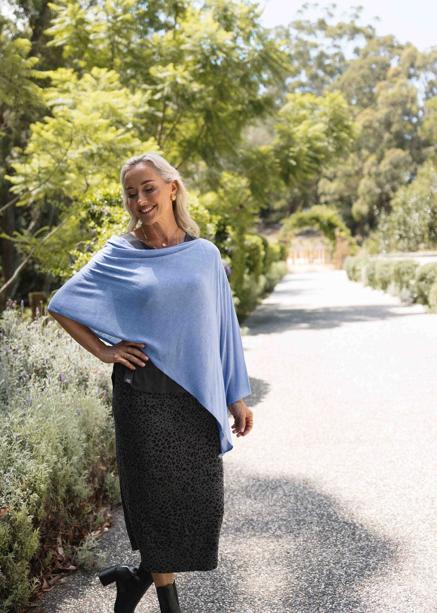 Image of a model wearing Skirts. Product name - Maxi Bamboo Whitney Tube Skirt Steel Leopard in Steel Leopard colour by brand - Lou Lou