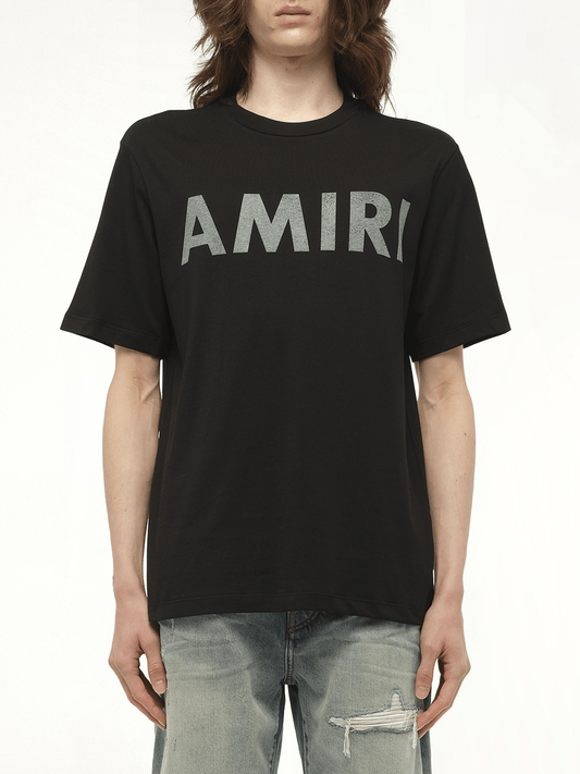 Image of T-Shirts. Product name - Amiri Stencil T-Shirt in Black colour by brand - AMIRI