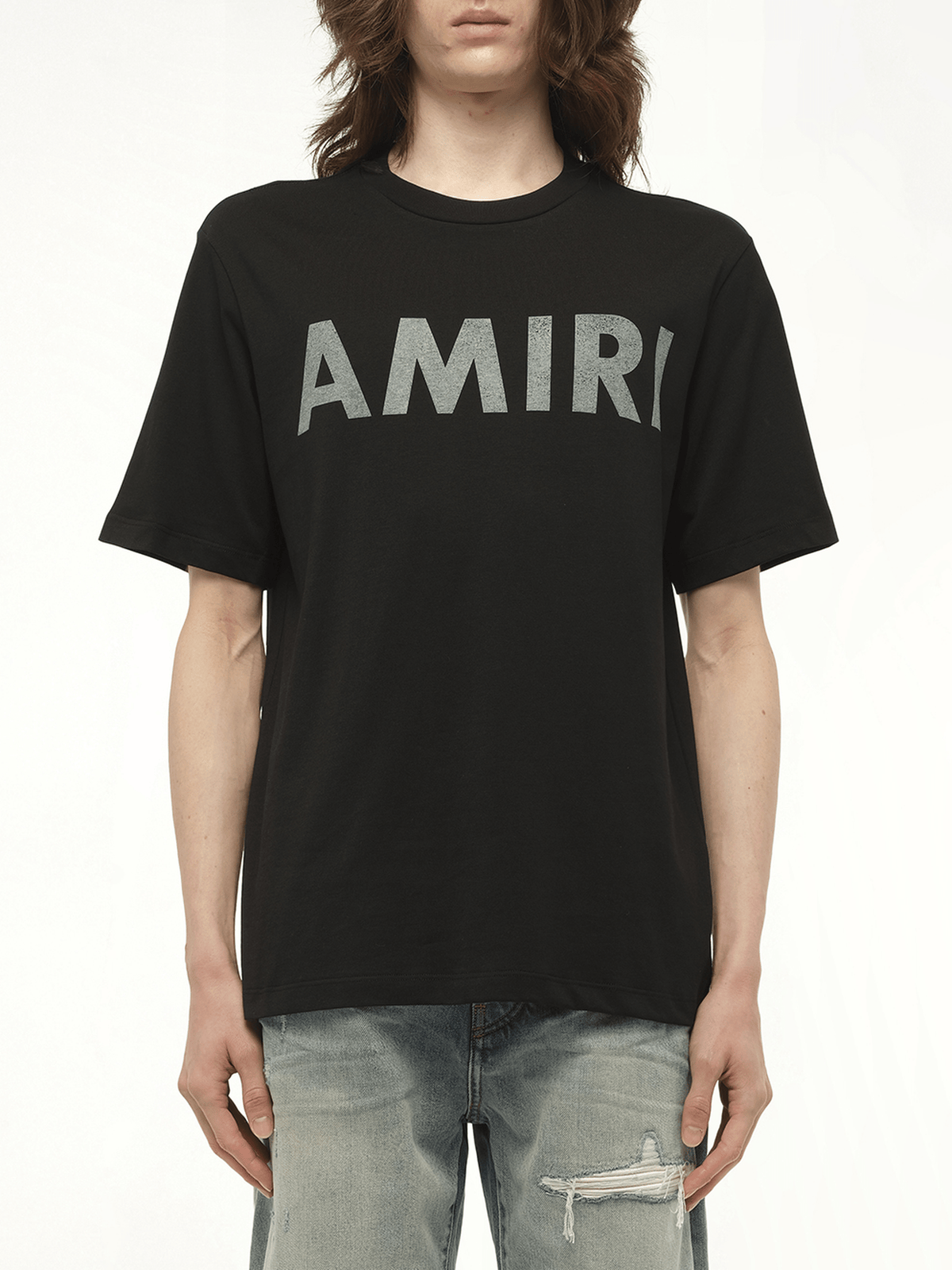 Image of T-Shirts. Product name - Amiri Stencil T-Shirt in Black colour by brand - AMIRI