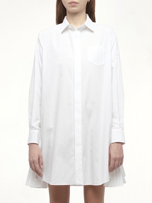 Image of Dresses. Productname: SACAI Side Zip Poplin Dress in White colour by brand - SACAI