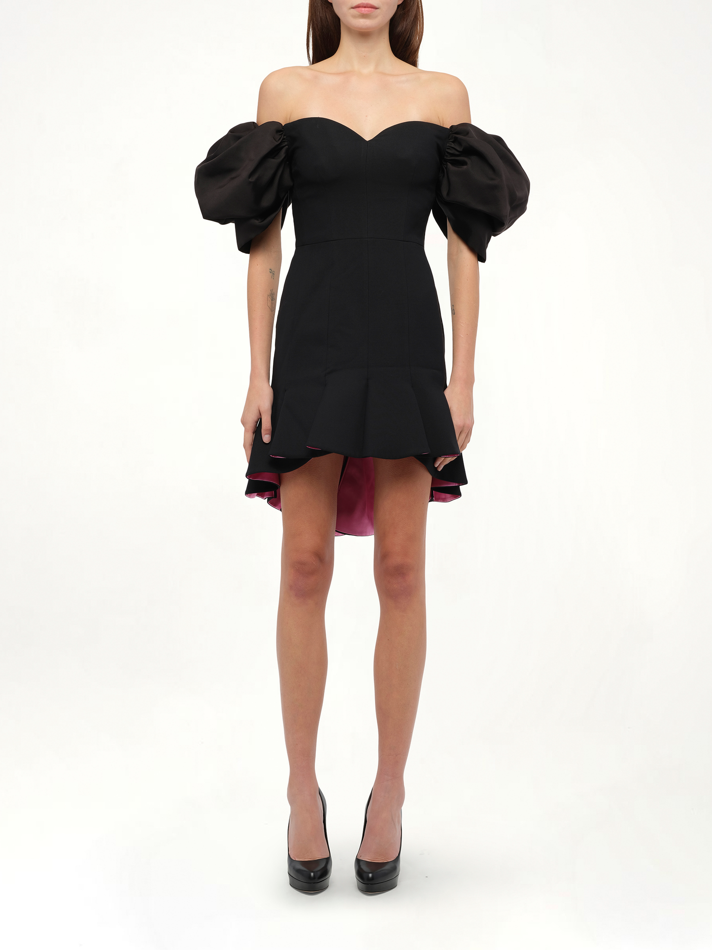 ALEXANDER MCQUEEN Wool Silk Dress (Black)