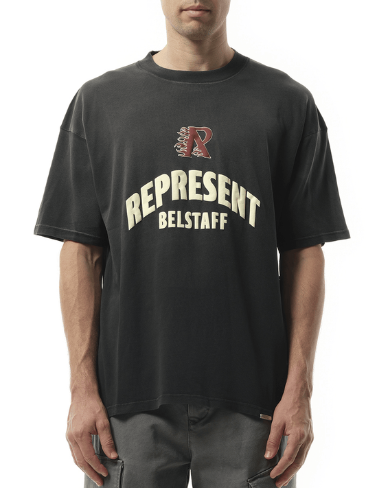 Image of T-Shirts. Productname: Represent X Belstaff Flame Phoenix T-Shirt in Black colour by brand - REPRESENT