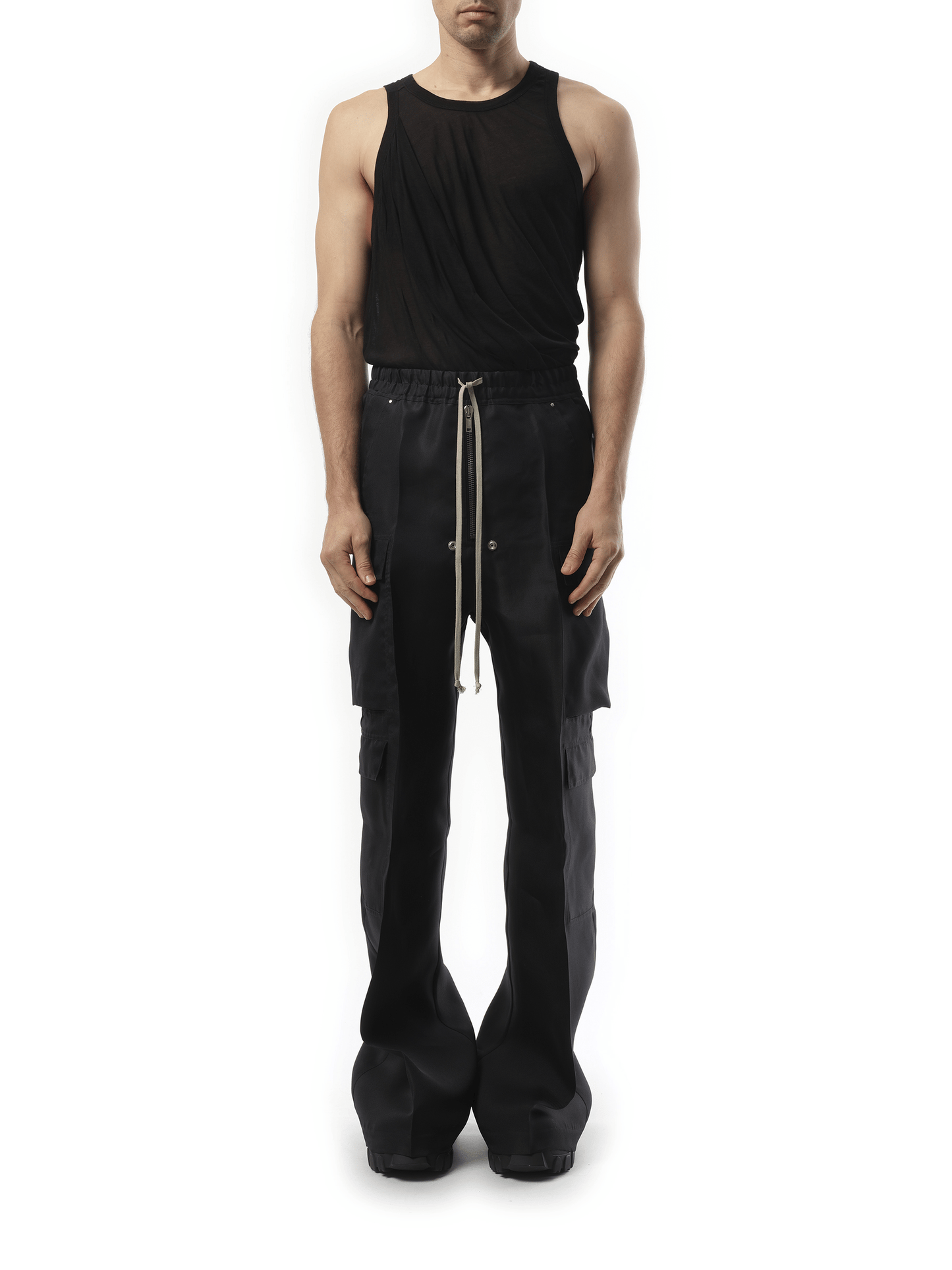 RICK OWENS Silk Cargobelas (Black)