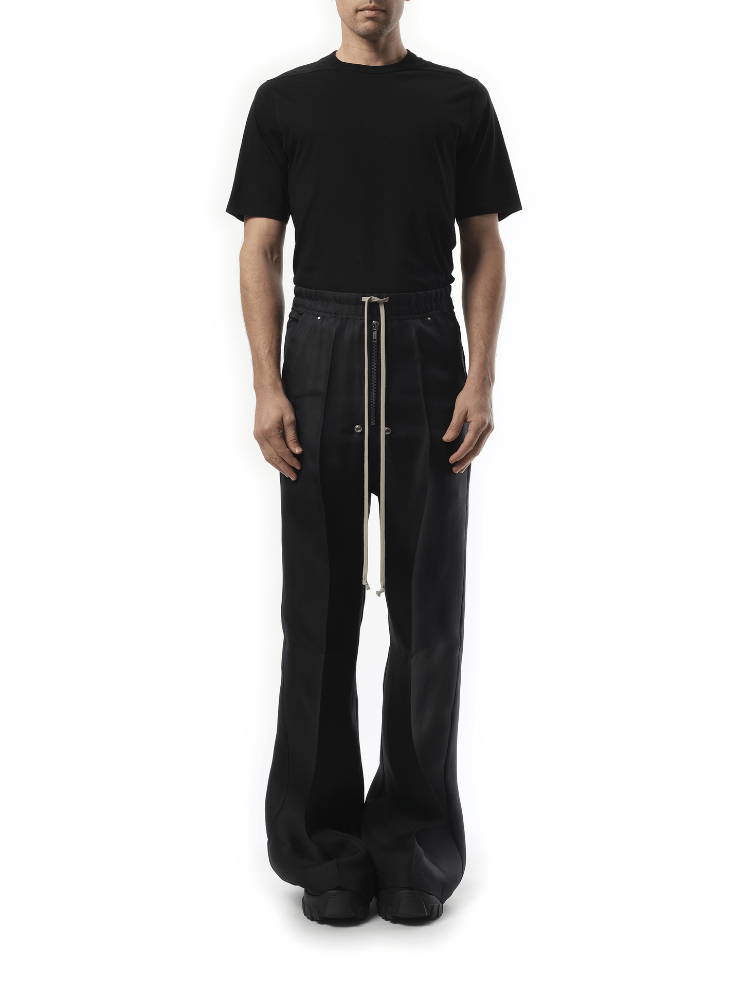 RICK OWENS Silk Wide Bela Pants (Black)