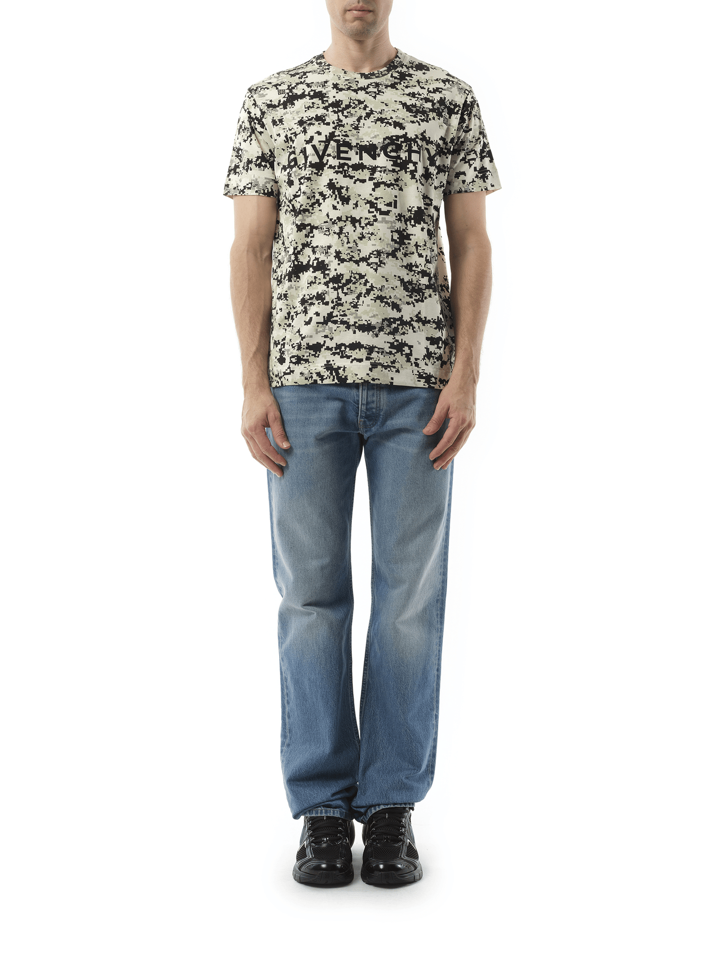 GIVENCHY Camo All Over T-Shirt (Beige)