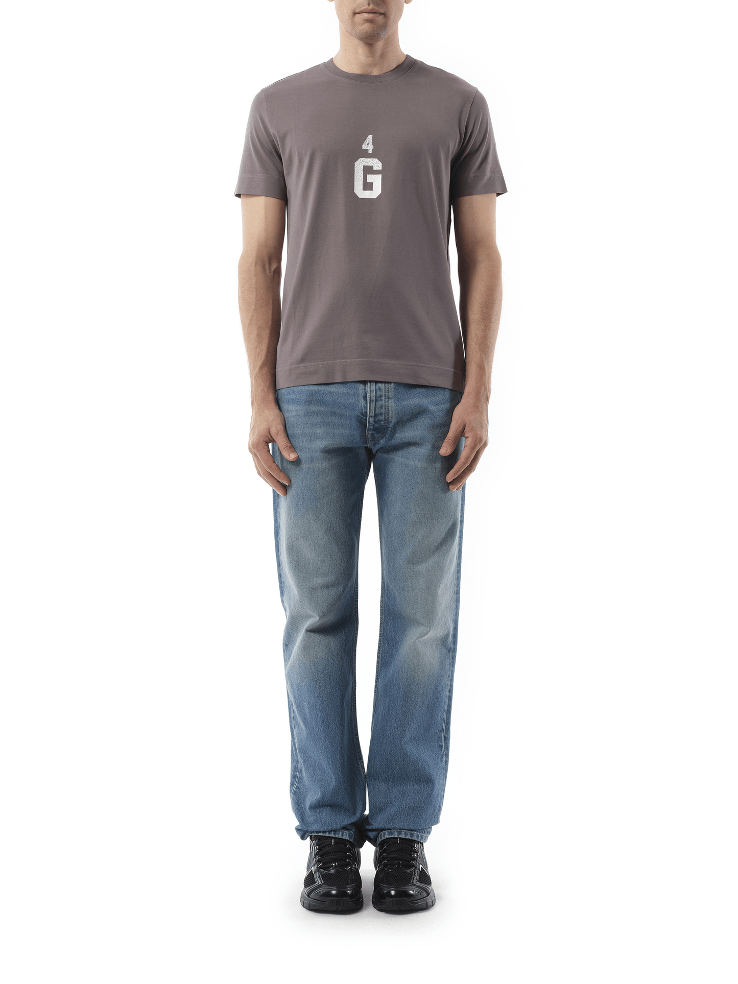 GIVENCHY Four G Dyed Logo T-Shirt (Grey)