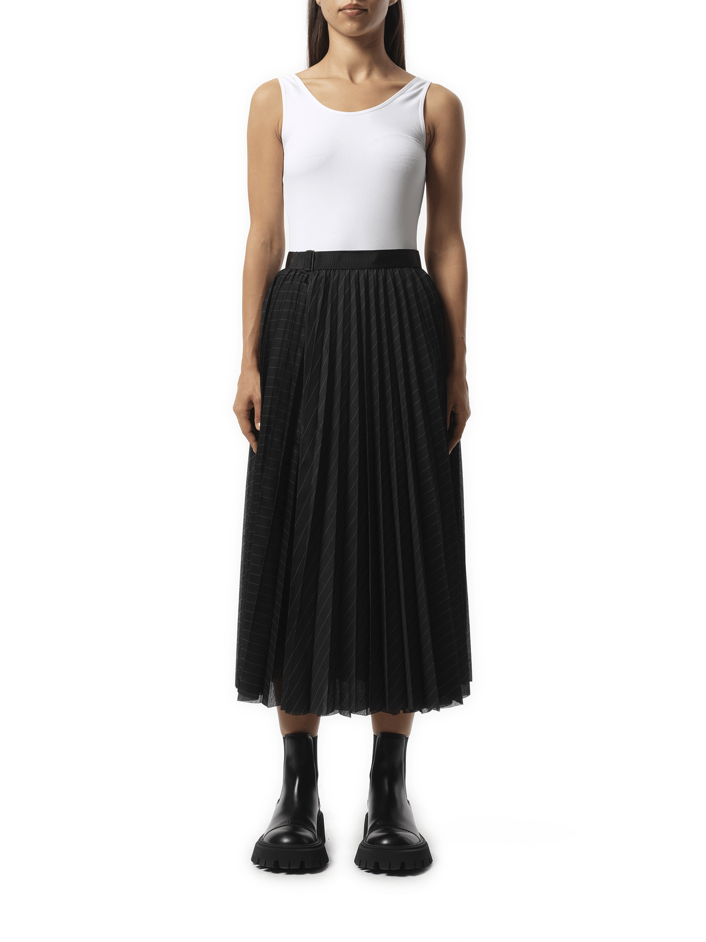 SACAI Spun Organza Skirt (Black)
