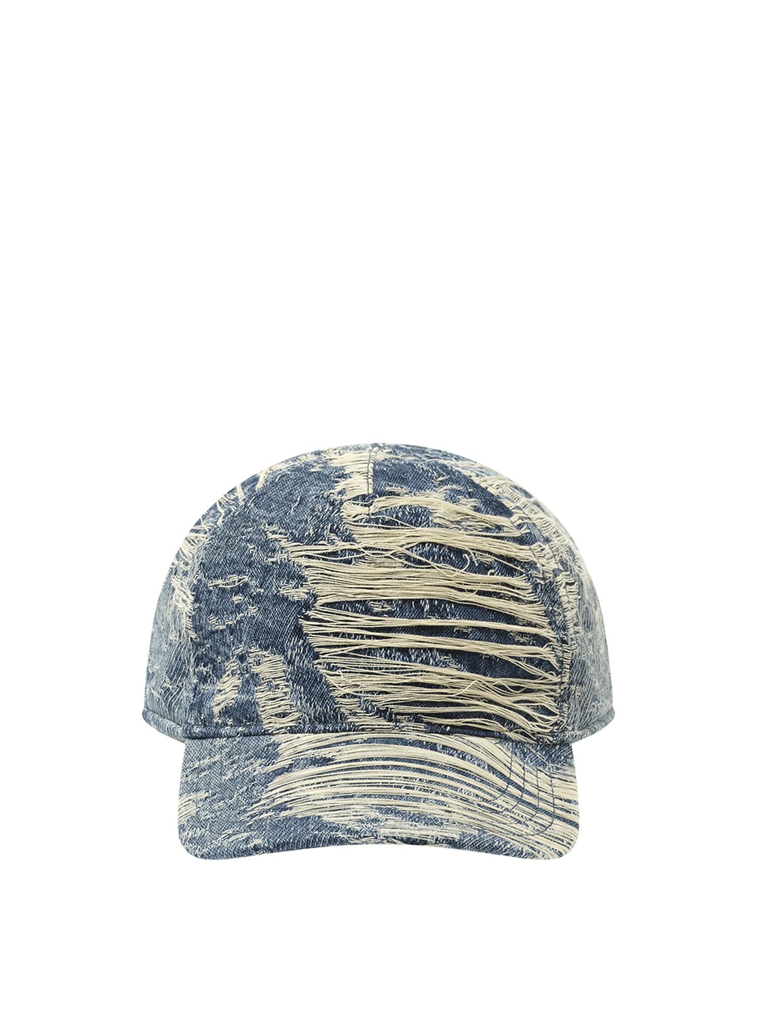 Image of Hats. Productname: DIESEL Distressed Cap in Blue colour by brand - DIESEL