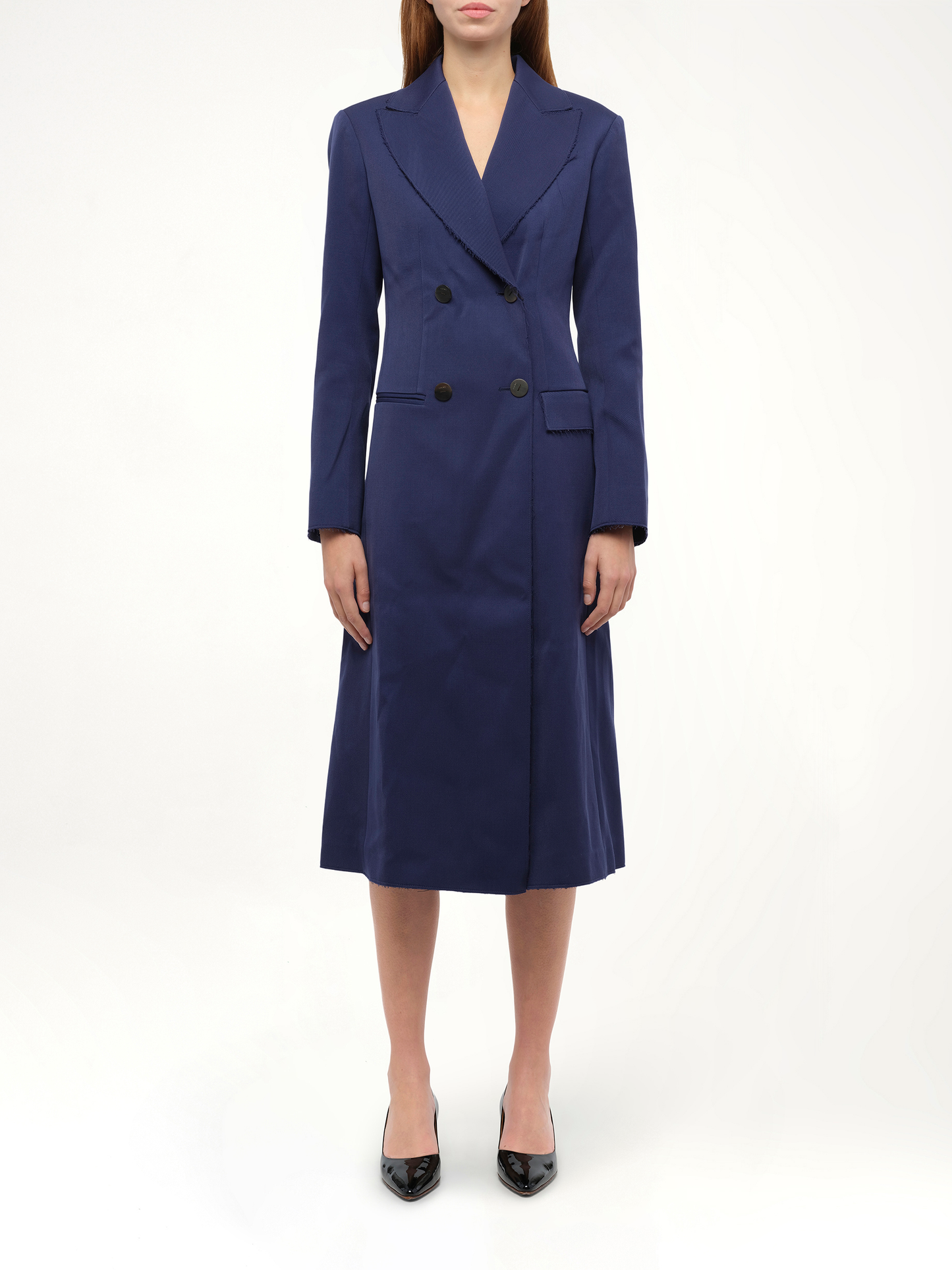 LOEWE Double Button Coat (Navy)