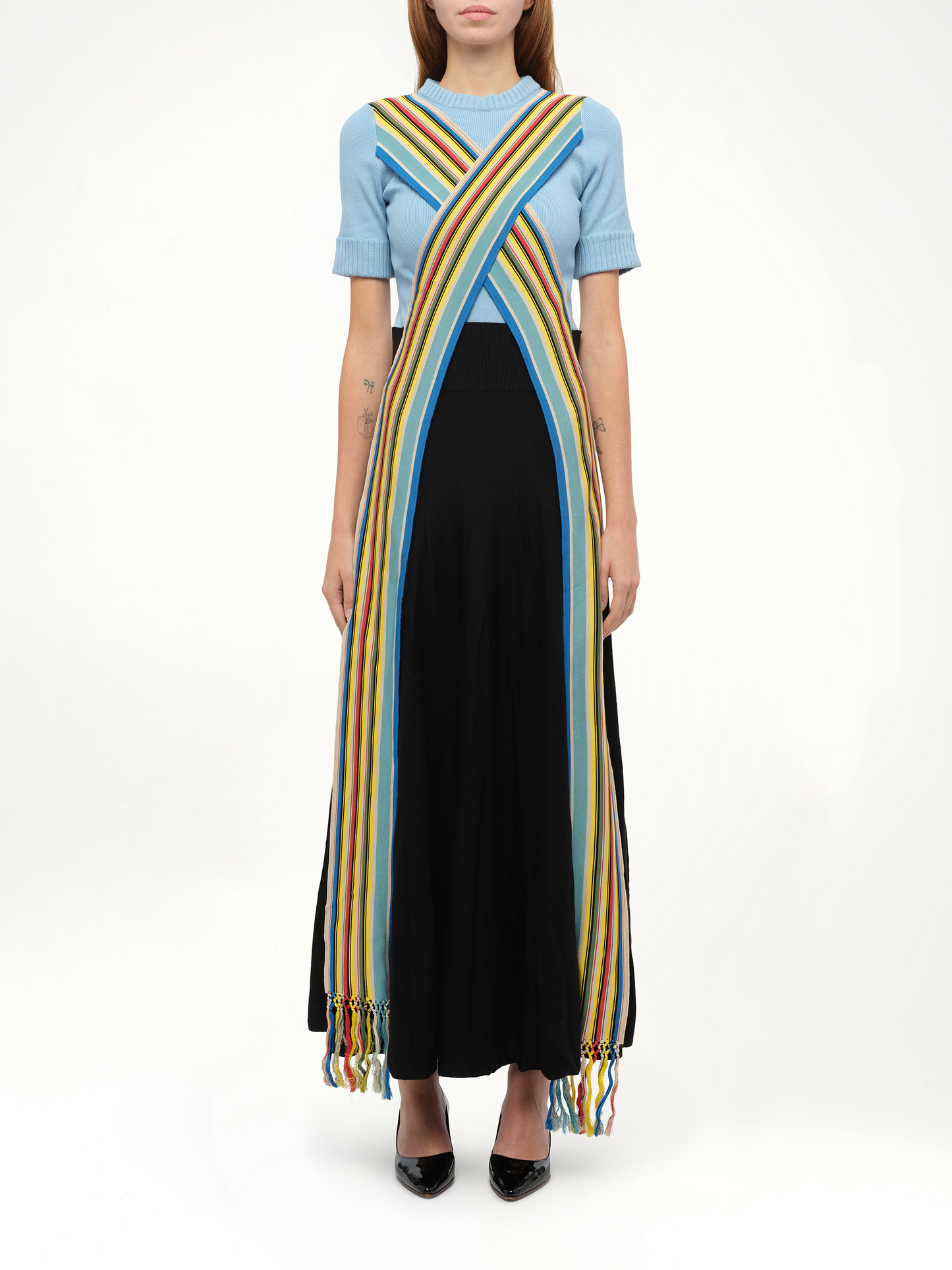 LOEWE Stripe Bands Dress (Blue)