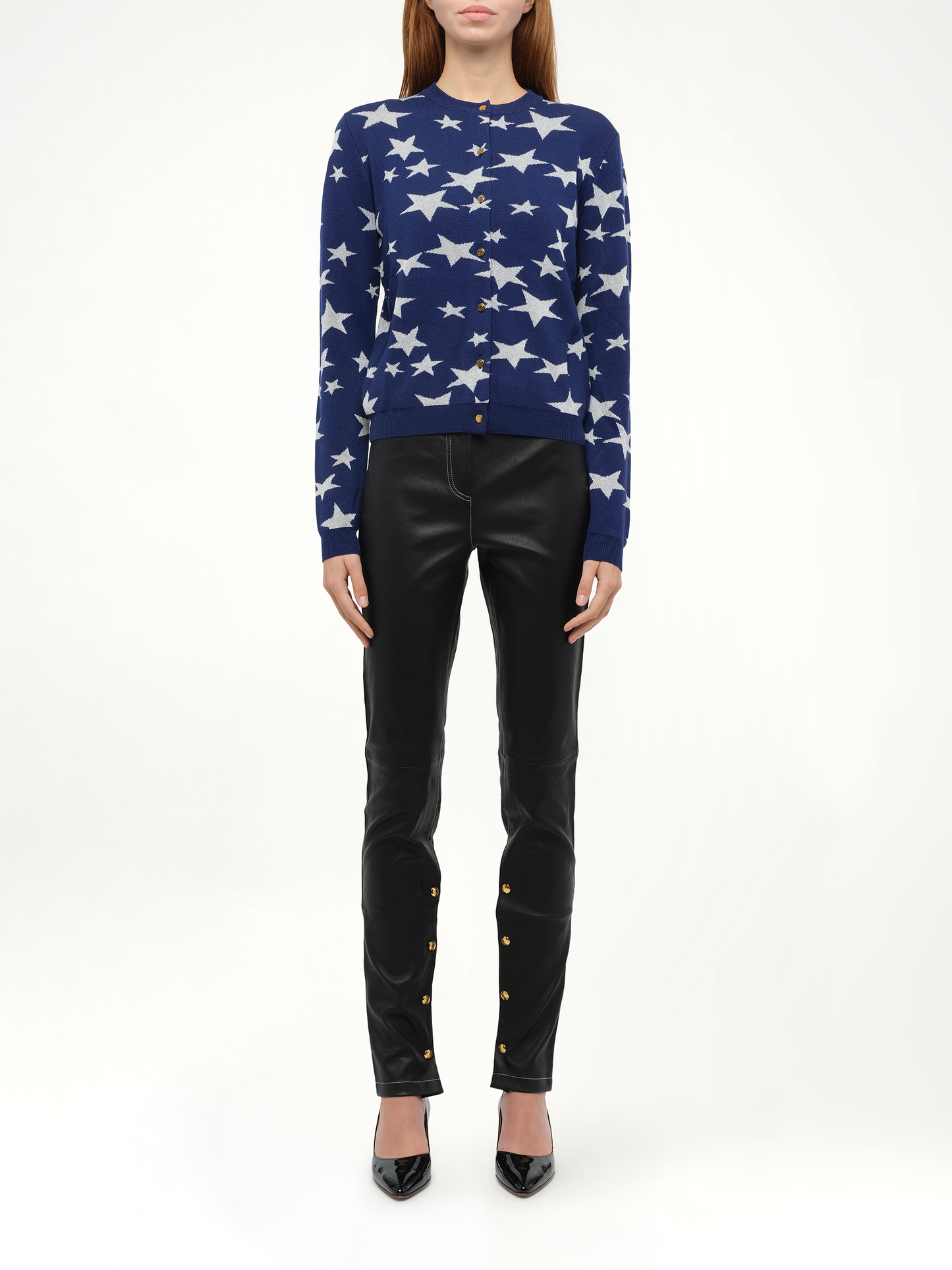 LOEWE Lurex Stars Cardigan (Navy)