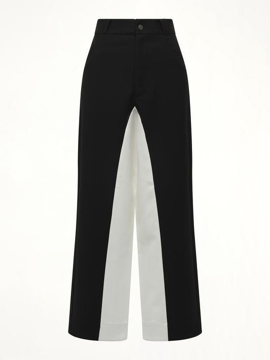 FAX COPY EXPRESS & White Stitched Suit Pants (Black)