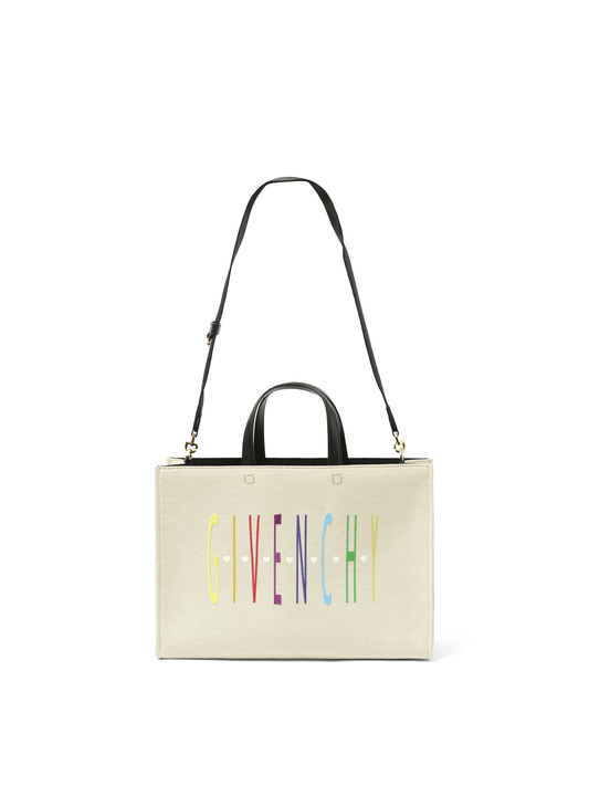 Image of Bags. Productname: GIVENCHY Disney Oswald Medium G Tote Shopping Bag in Washed Cotton in Beige Black colour by brand - GIVENCHY