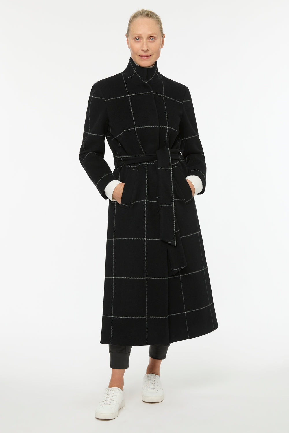 Windowpane Check Coat (Black Check)