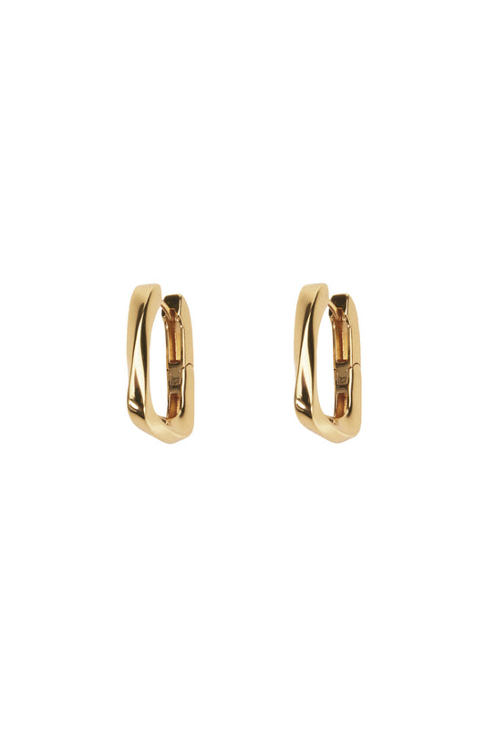 Small Twist Hoop Earrings (Gold)