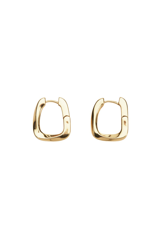 Image of Earrings. Productname: Small Twist Hoop Earrings in Gold colour by brand - Manning Cartell