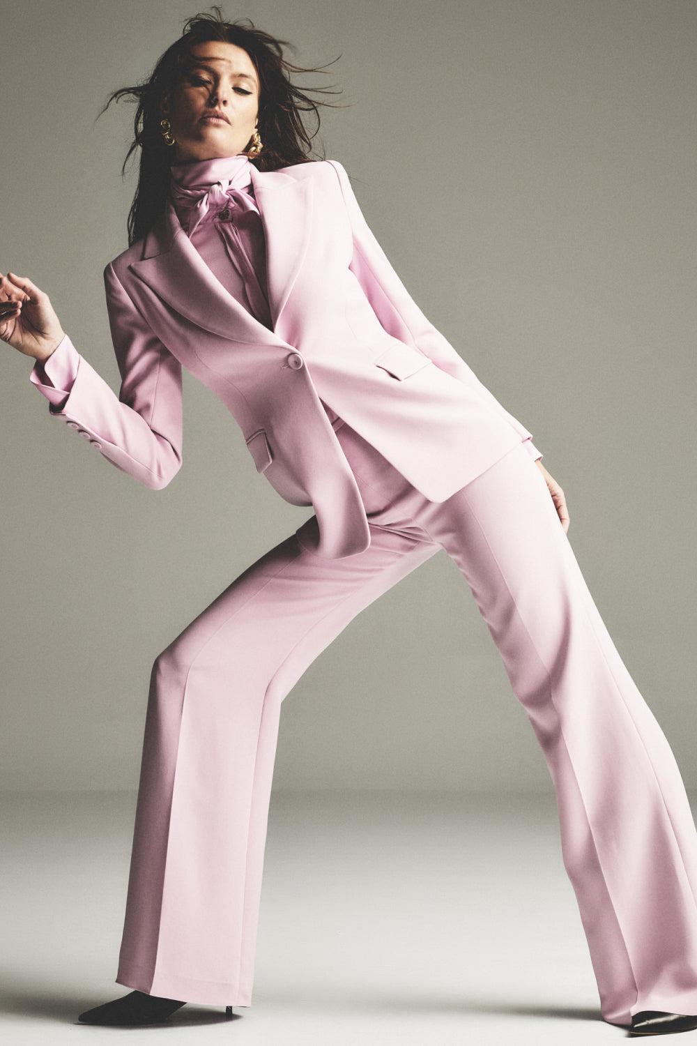 Carla Zampatti Floss Crepe Classic Flared Pant (Pink)