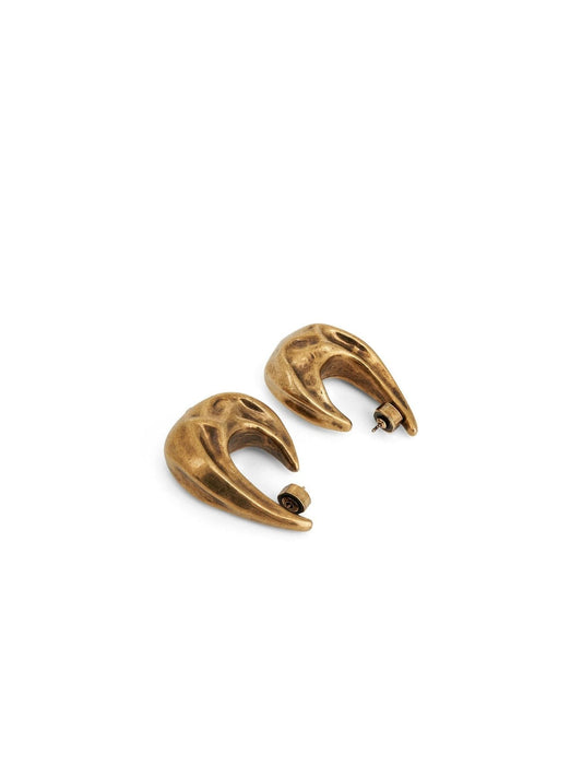 KHAITE Olivia Medium Hoop Earrings (Antique Gold)