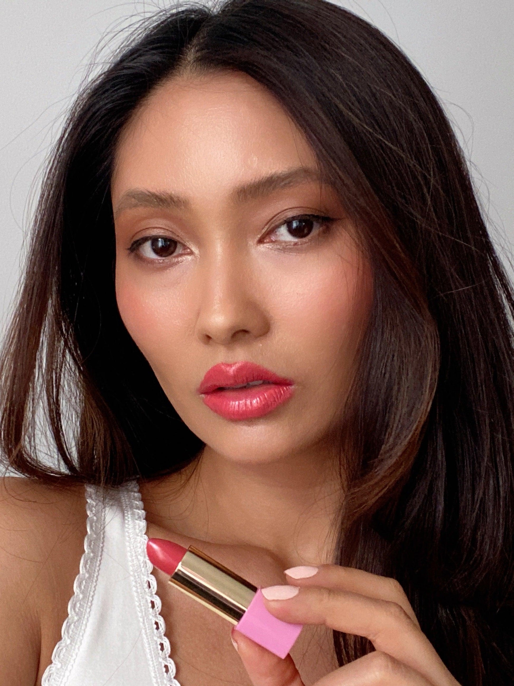 Image of Accessories. Product name - Shanghai Suzy Lipstick Grapefruit in Grapefruit colour by brand - Shanghai Suzy
