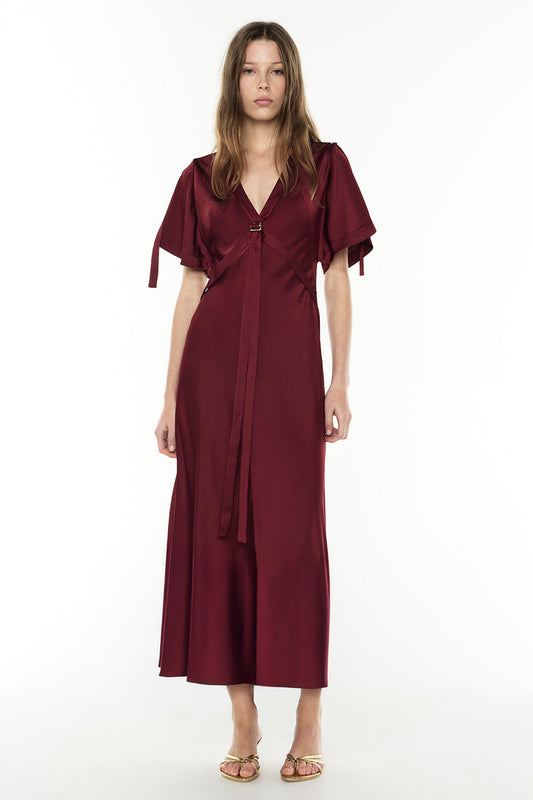 Romantic Rendezvous Midi Dress (Cabernet)