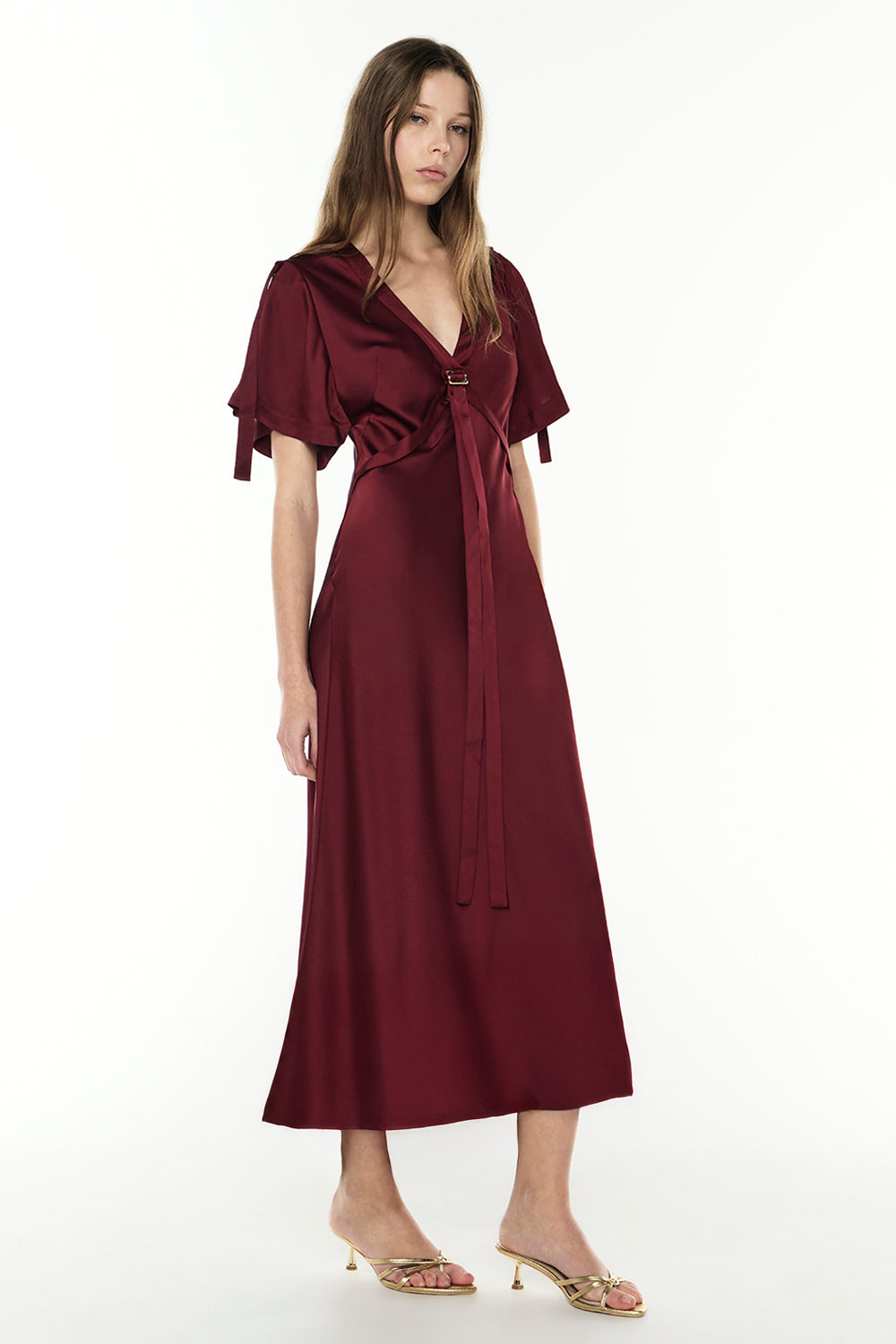 Romantic Rendezvous Midi Dress (Cabernet)
