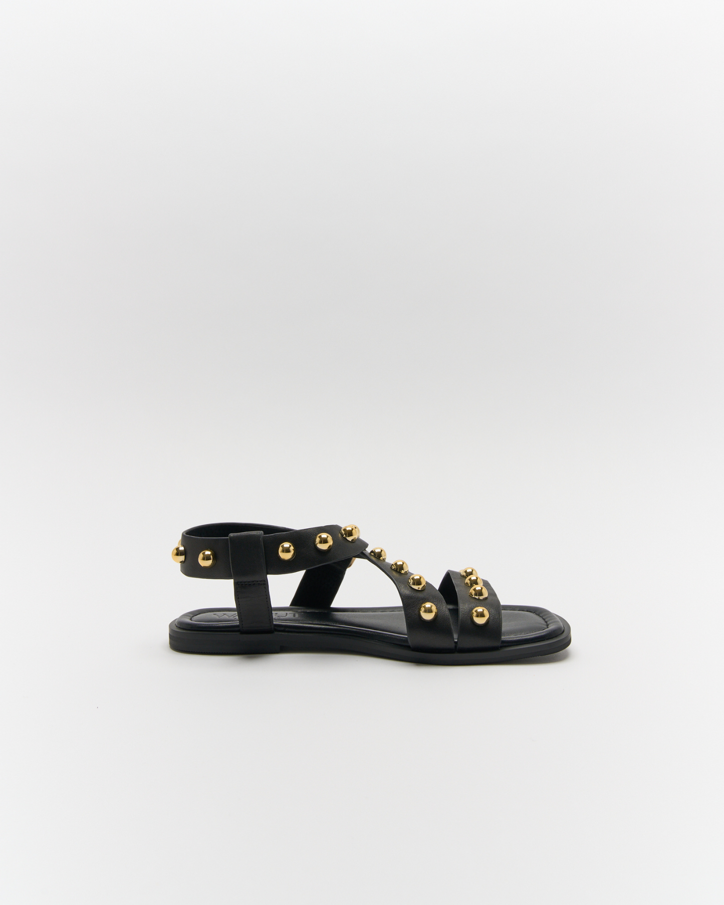 Walnut Melbourne Reid Leather Sandal (Black)