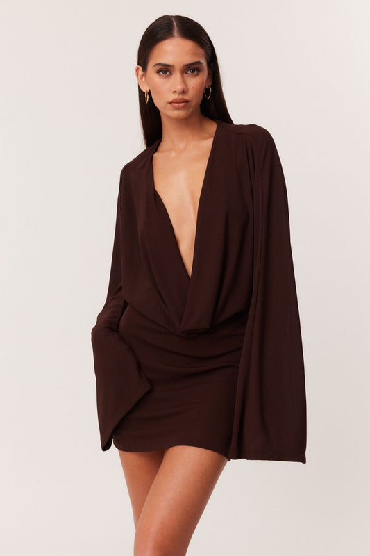 SNDYS YOLONDA MINI DRESS (Chocolate)