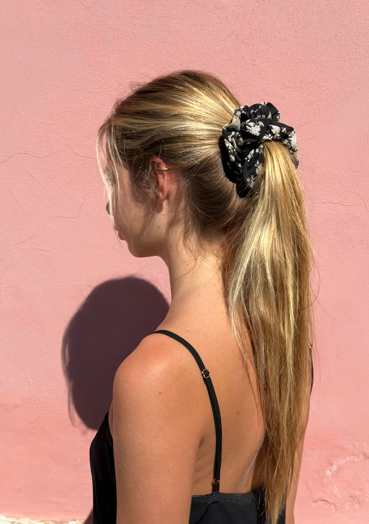 Image of Accessories. Productname: Auguste The Label Voluminous Scrunchie - Ravon in Print colour by brand - Auguste The Label