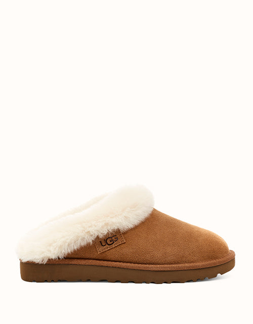 Image of Slippers. Product name - UGG Women Cluggette Slippers in Chestnut colour by brand - Ugg