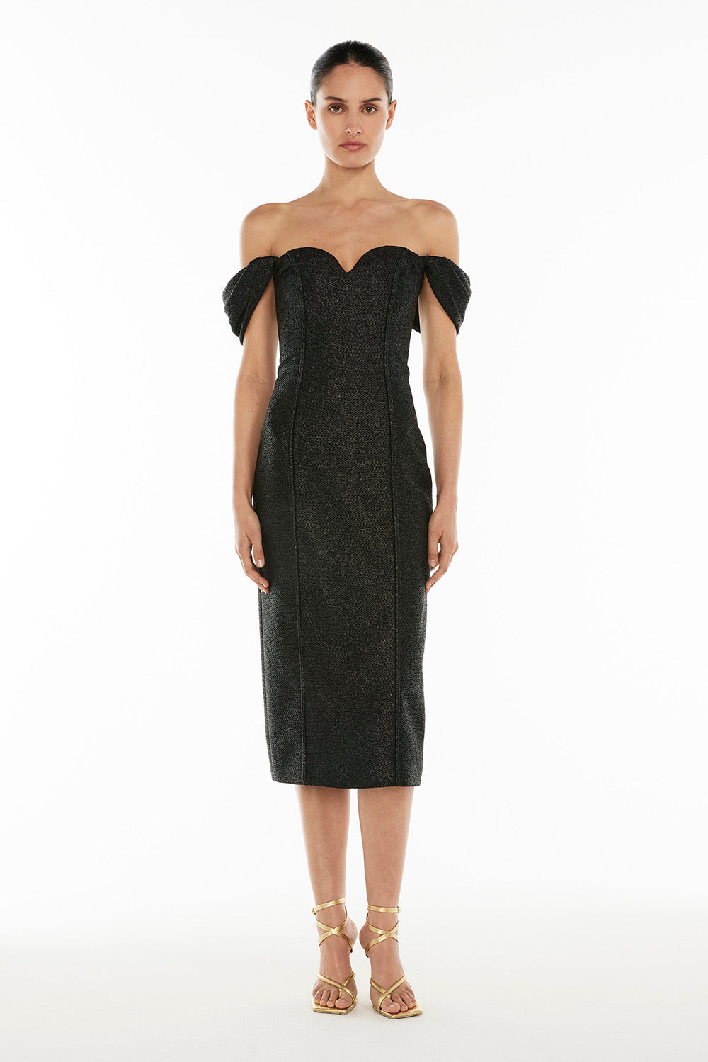 Image of Dresses. Productname: Subject Beauty Midi Dress in Black colour by brand - Manning Cartell