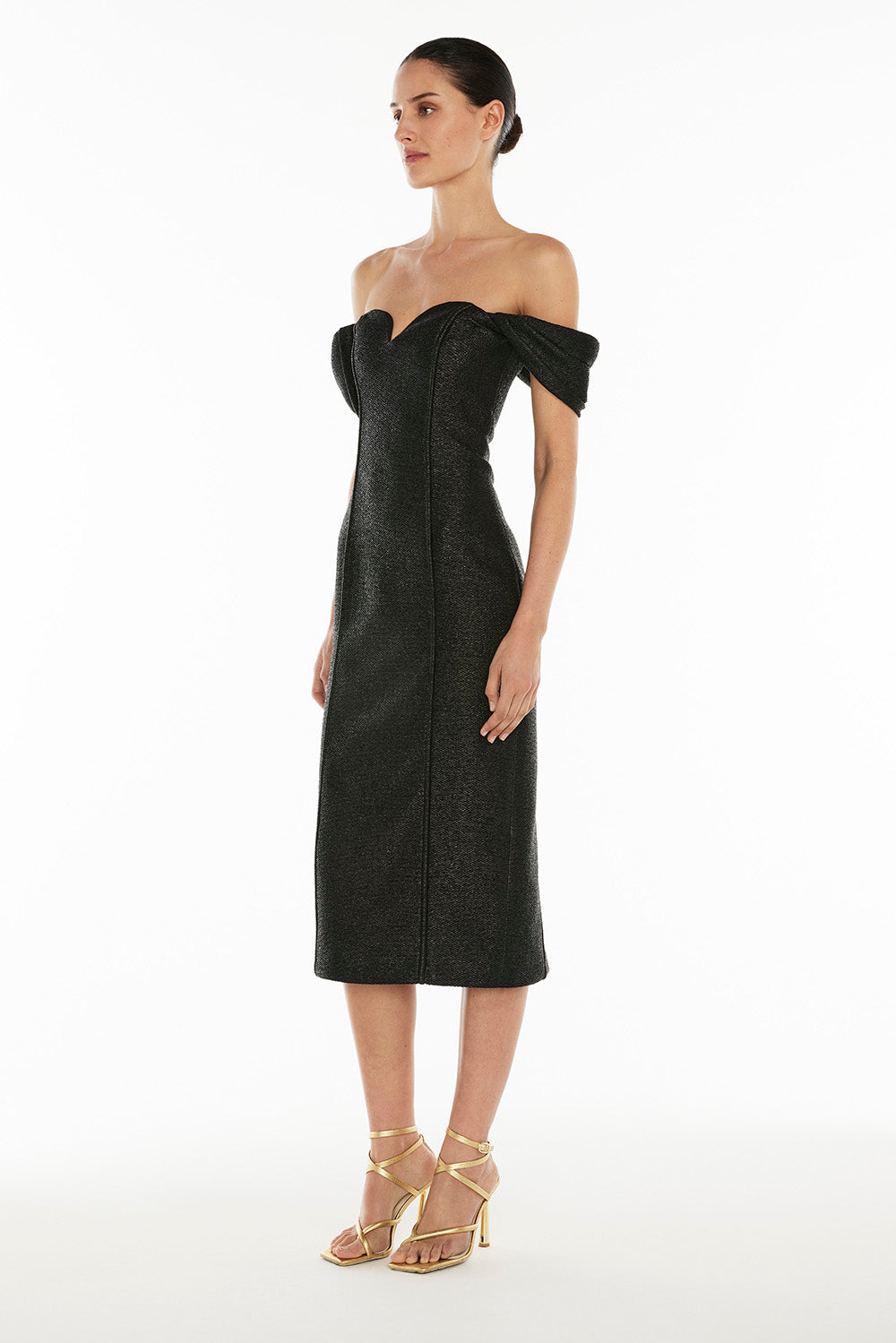 Subject Beauty Midi Dress (Black)