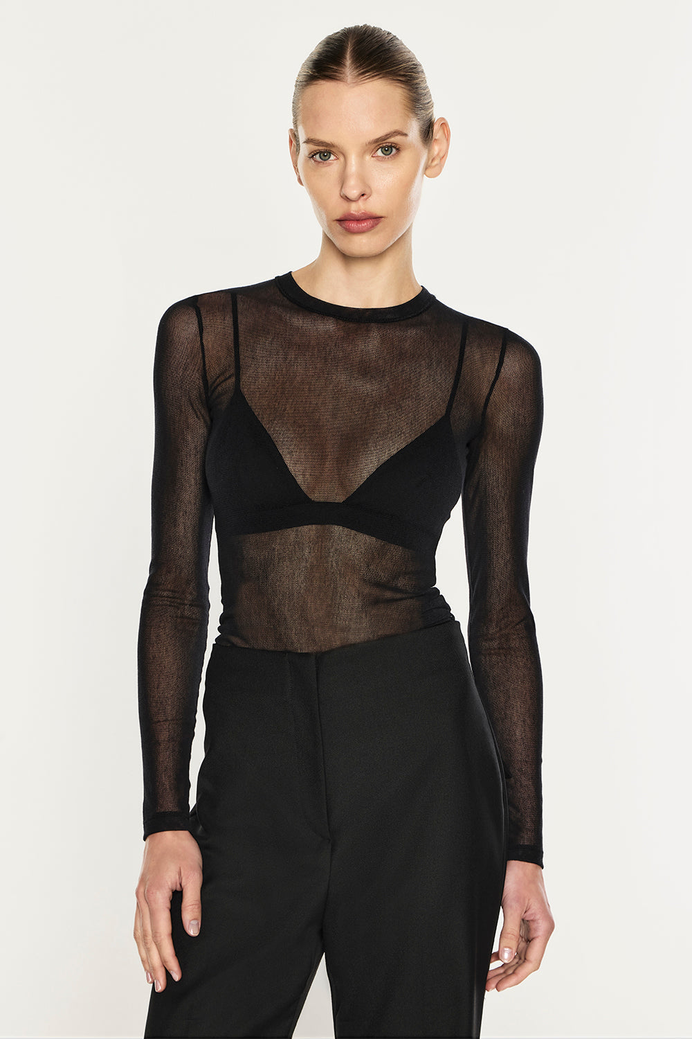 Mesh Squad L/S Top (Black)