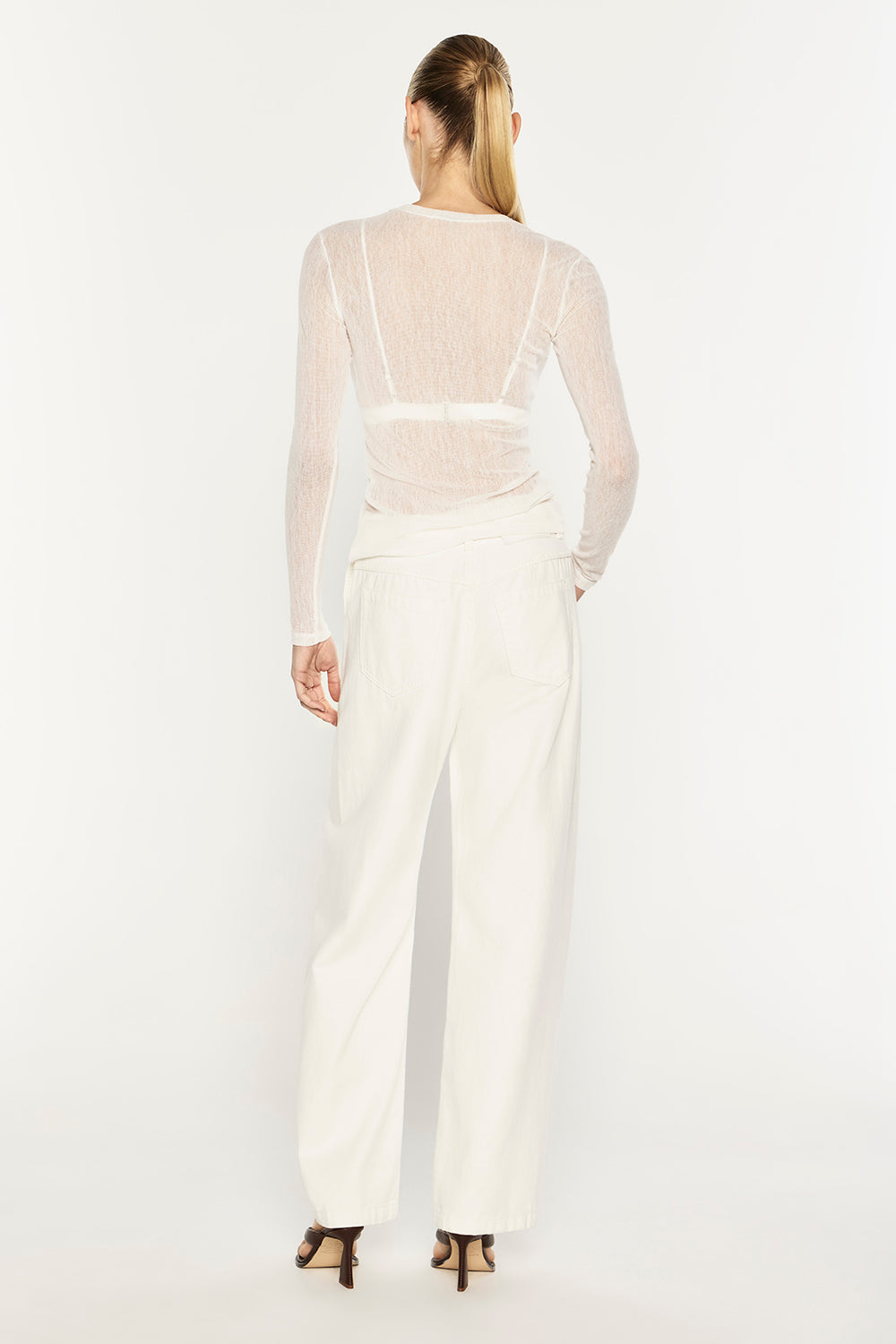 Mesh Squad L/S Top (White)