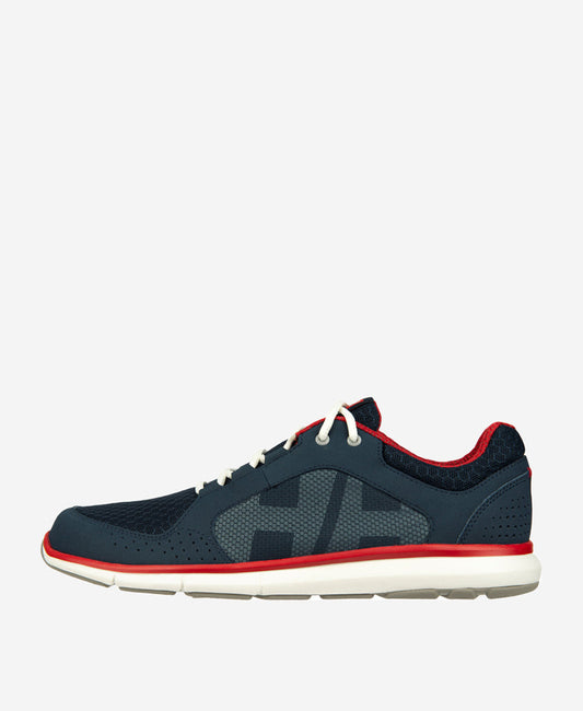 Image of Shoes. Product name - AHIGA V4 HYDROPOWER, Navy/Flag Red in Navy / Flag Red / Off Whit colour by brand - Helly Hansen