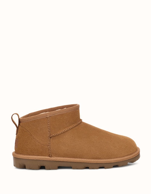 Image of Boots. Product name - UGG Women Essential Ultra Mini Boots in Chestnut colour by brand - Ugg